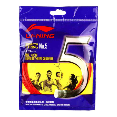 Li-Ning String No.5 Badminton Racket String (Pack of 5)-Proshack.in